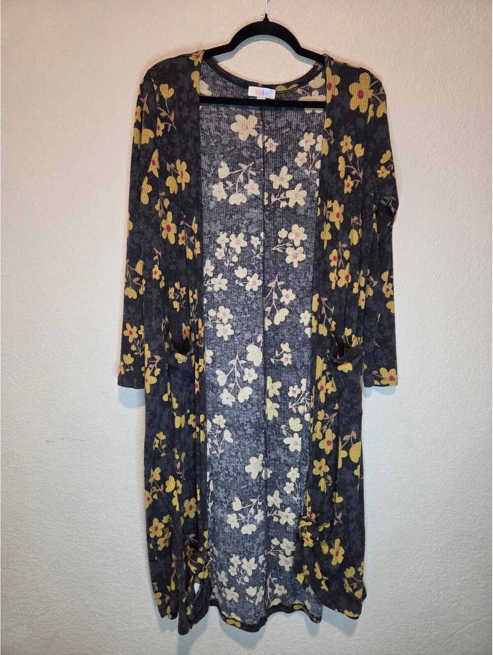 LuLaRoe Floral Long Sleeve Open Front Cardigan Medium